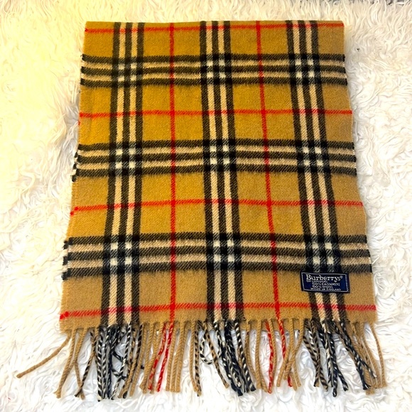 Burberrys plaid wool / cashmere scarf - Picture 3 of 10